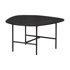 Vajen Salontafel organisch Zwart Marmerlook 70cm