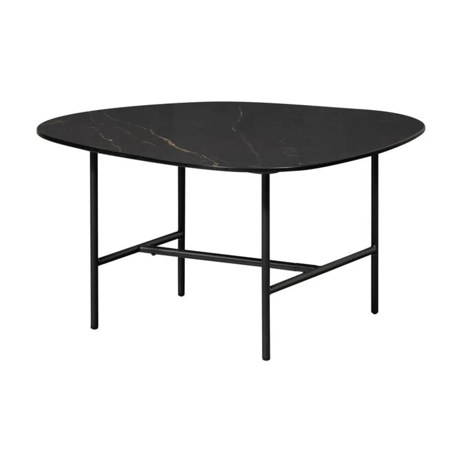 Vajen Salontafel organisch Zwart Marmerlook 70cm