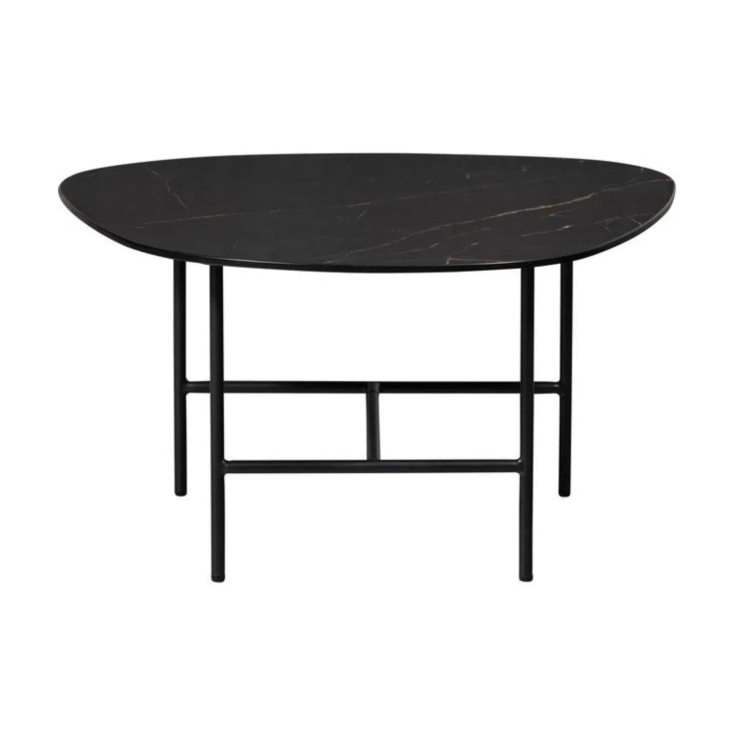 Vajen Salontafel organisch Zwart Marmerlook 70cm