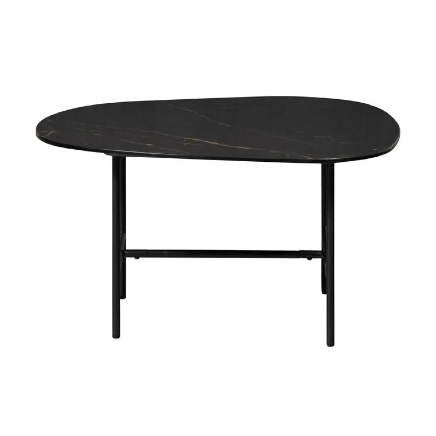 Vajen Salontafel organisch Zwart Marmerlook 70cm