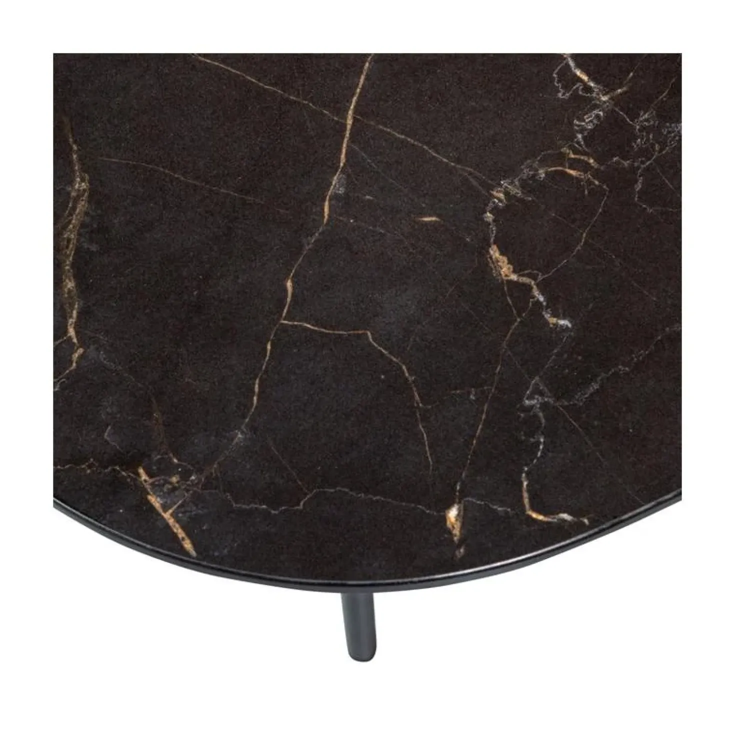 Vajen Salontafel organisch Zwart Marmerlook 70cm