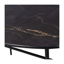 Vajen Salontafel organisch Zwart Marmerlook 80cm