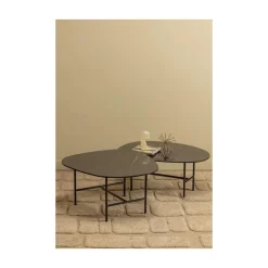 Vajen Salontafel organisch Zwart Marmerlook 80cm