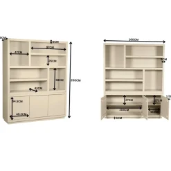 Vakkenkast Dortmund XL mangohout zand 160cm
