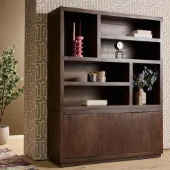 Vakkenkast Dortmund XL Walnoot 160cm