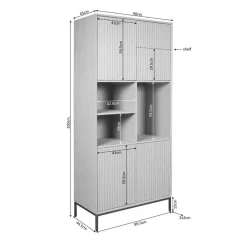 Vakkenkast Martin Walnoot 90cm