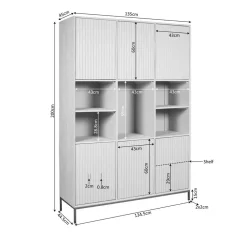Vakkenkast Martin XL Naturel 135cm
