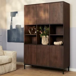 Vakkenkast Martin XL Walnoot 135cm