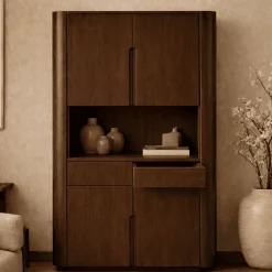 Vakkenkast Yama walnoot | 120cm