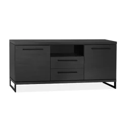 Valente Dressoir 2-deurs Zwart 180cm