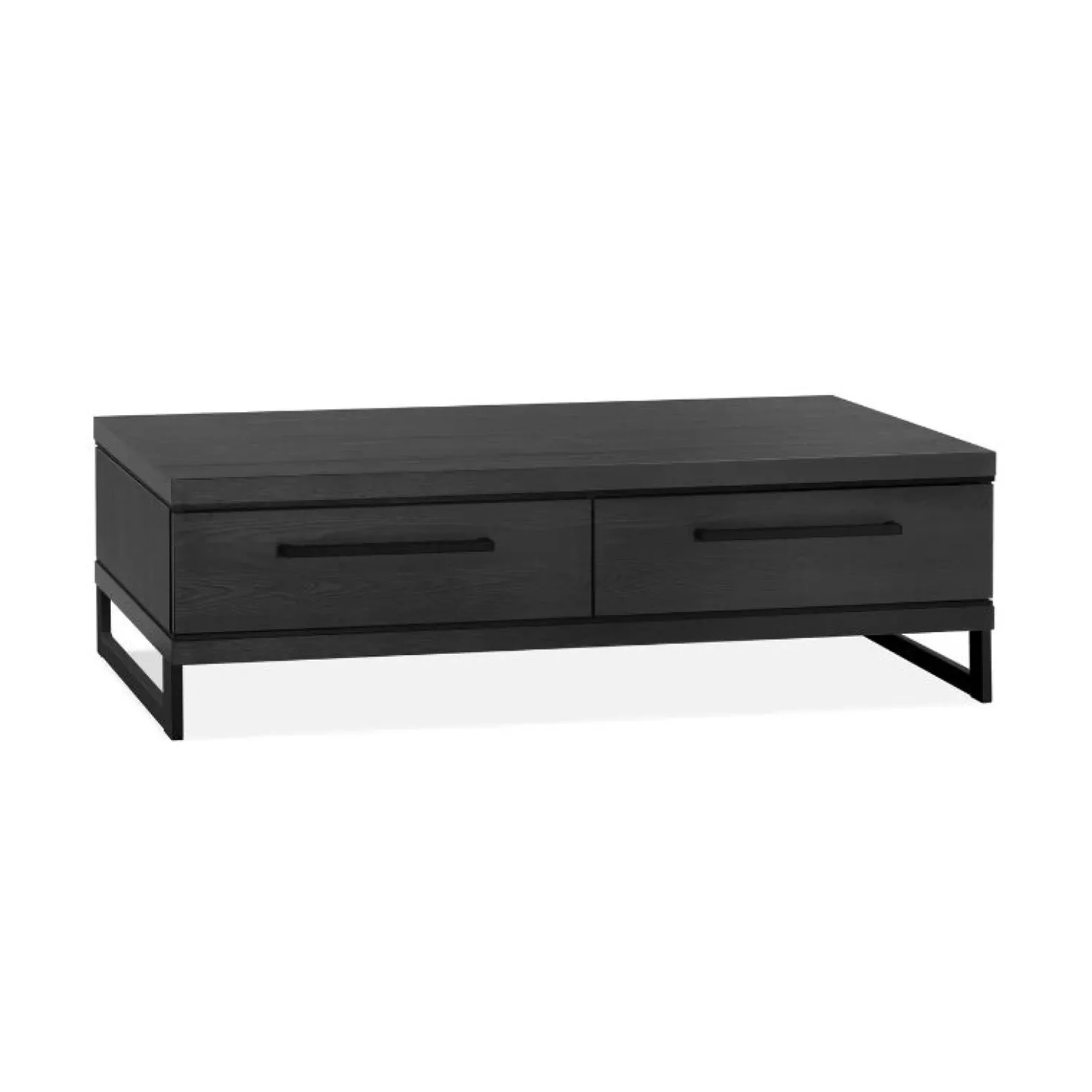 Valente Salontafel 2 lades Zwart 135cm