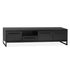 Valente Tv meubel groot 3-deurs Zwart 200cm