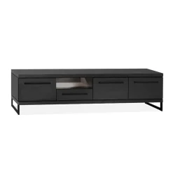 Valente Tv meubel groot 3-deurs Zwart 200cm