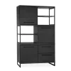 Valente Vakkenkast Zwart 120cm