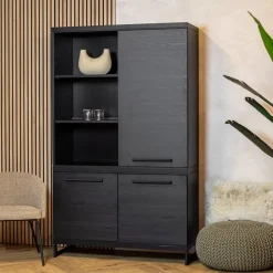 Valente Wandkast Zwart 120cm