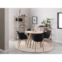 Valetta Eettafel Rond Naturel 100cm
