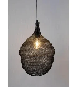 Valier 1-lichts hanglamp zwart 48cm