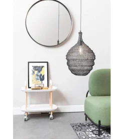 Valier 1-lichts hanglamp zwart 48cm