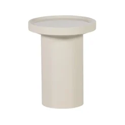 Veluna Bijzettafel rond Hoogglans Zand 51cm