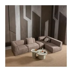 Veluna Bijzettafel rond Hoogglans Zand 51cm