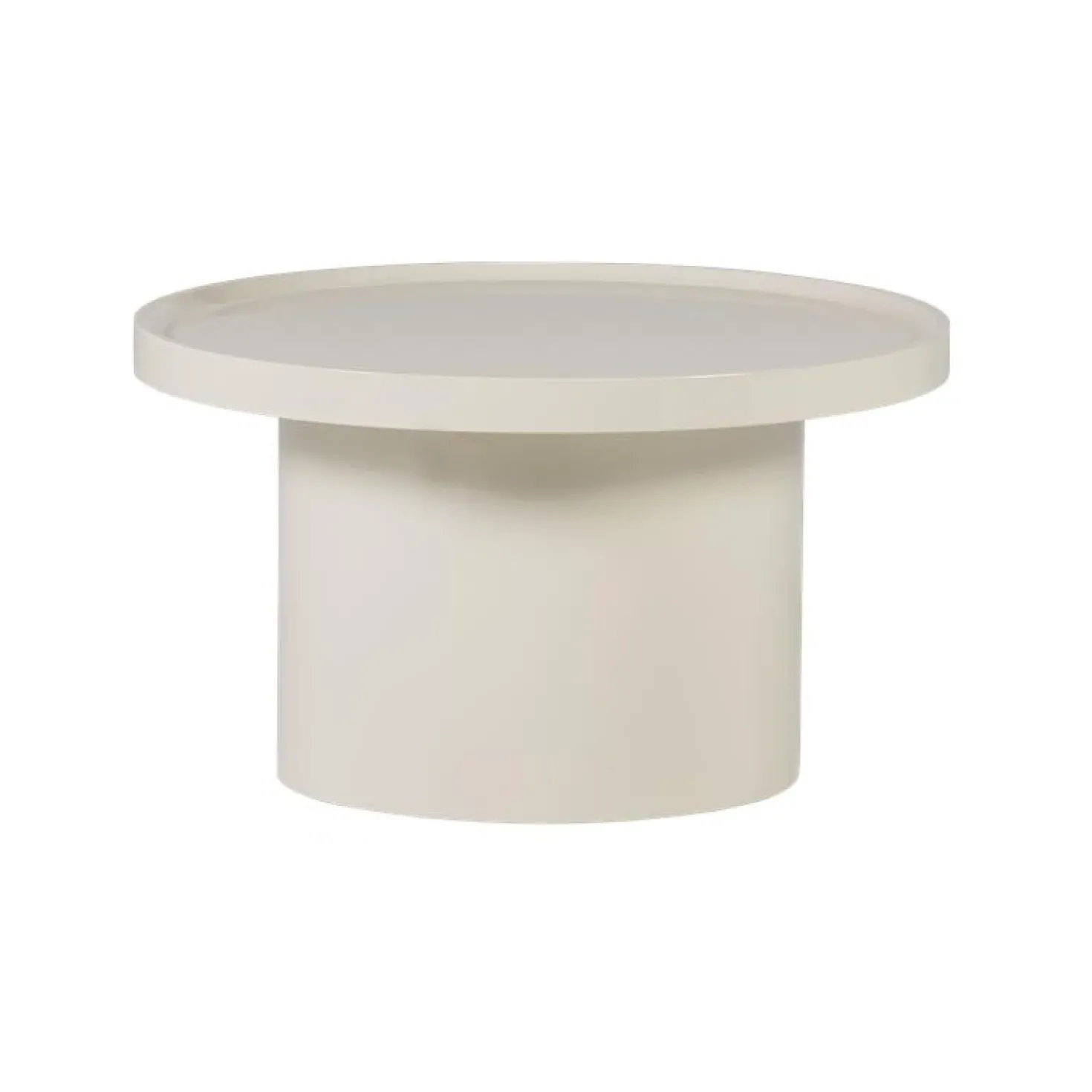 Veluna Bijzettafel rond Hoogglans Zand 70cm