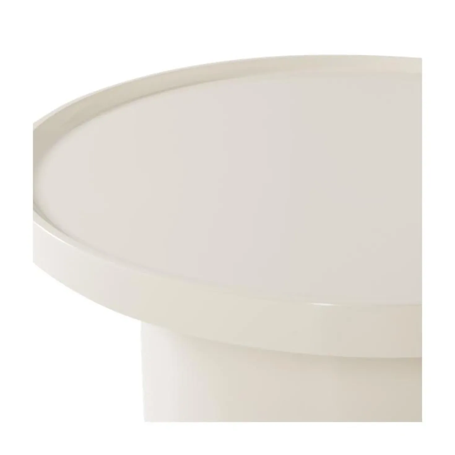 Veluna Bijzettafel rond Hoogglans Zand 70cm