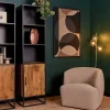 Venice boekenkast mangohout 3-vaks 50cm