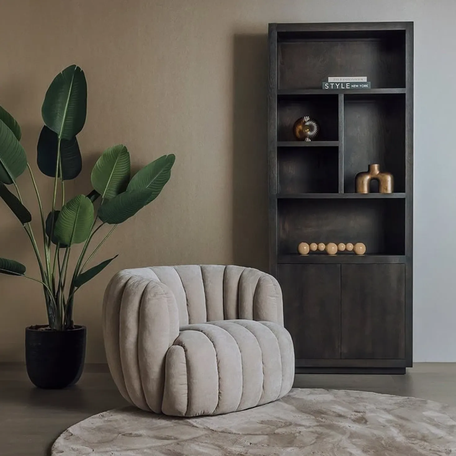 Verdi Fauteuil beige stof
