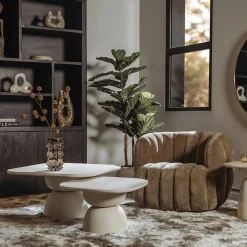 Verdi Fauteuil mocca stof
