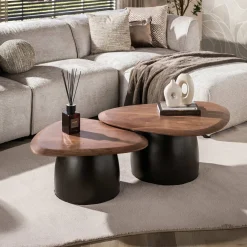 Vero Salontafel set van 2 organisch Acaciahout