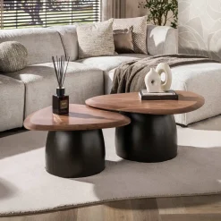 Vero Salontafel set van 2 organisch Acaciahout