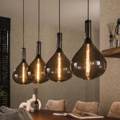 Victoria 4-lichts glazen hanglamp