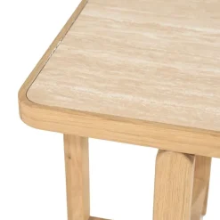 Vidar Bijzettafel Naturel Travertin 40cm