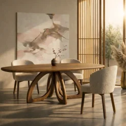 Vienna Eettafel deens ovaal walnoot 210cm