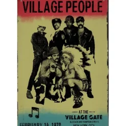 Village People - metalen bord