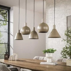 Vinci 5-lichts Hanglamp Beige
