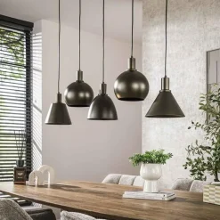Vinci 5-lichts Hanglamp Sienna bruin