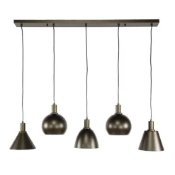Vinci 5-lichts Hanglamp Sienna bruin