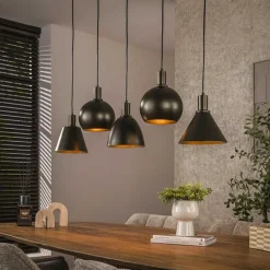 Vinci 5-lichts Hanglamp Sienna bruin