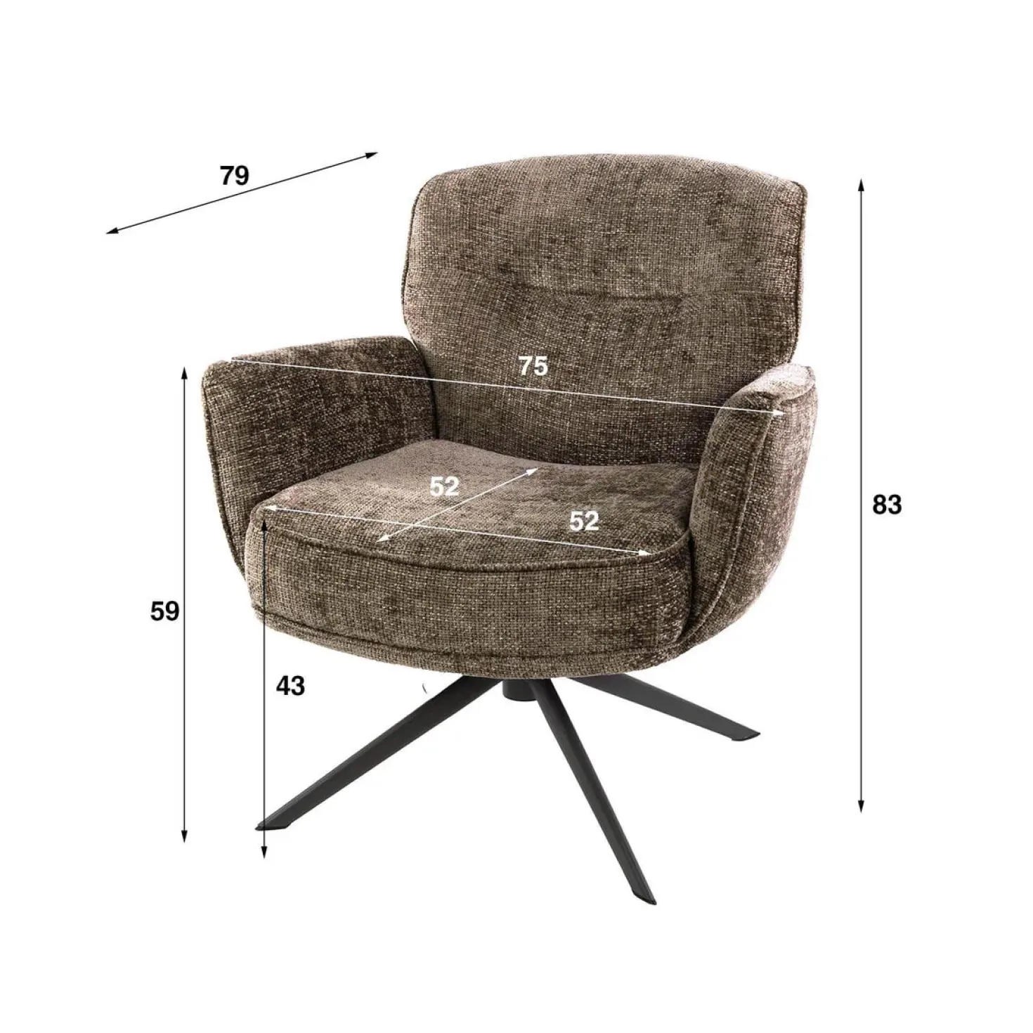 Vito Fauteuil hoven Champagne