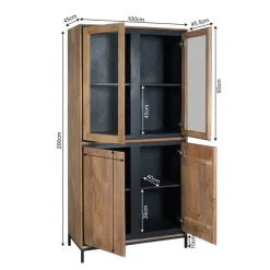 Vitrinekast Sindacco Naturel 100 cm