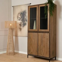 Vitrinekast Sindacco Naturel 100 cm