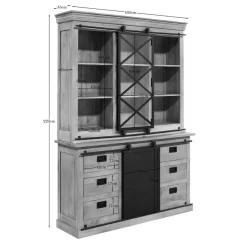Vitrinekast Trenso Mangohout 160 cm