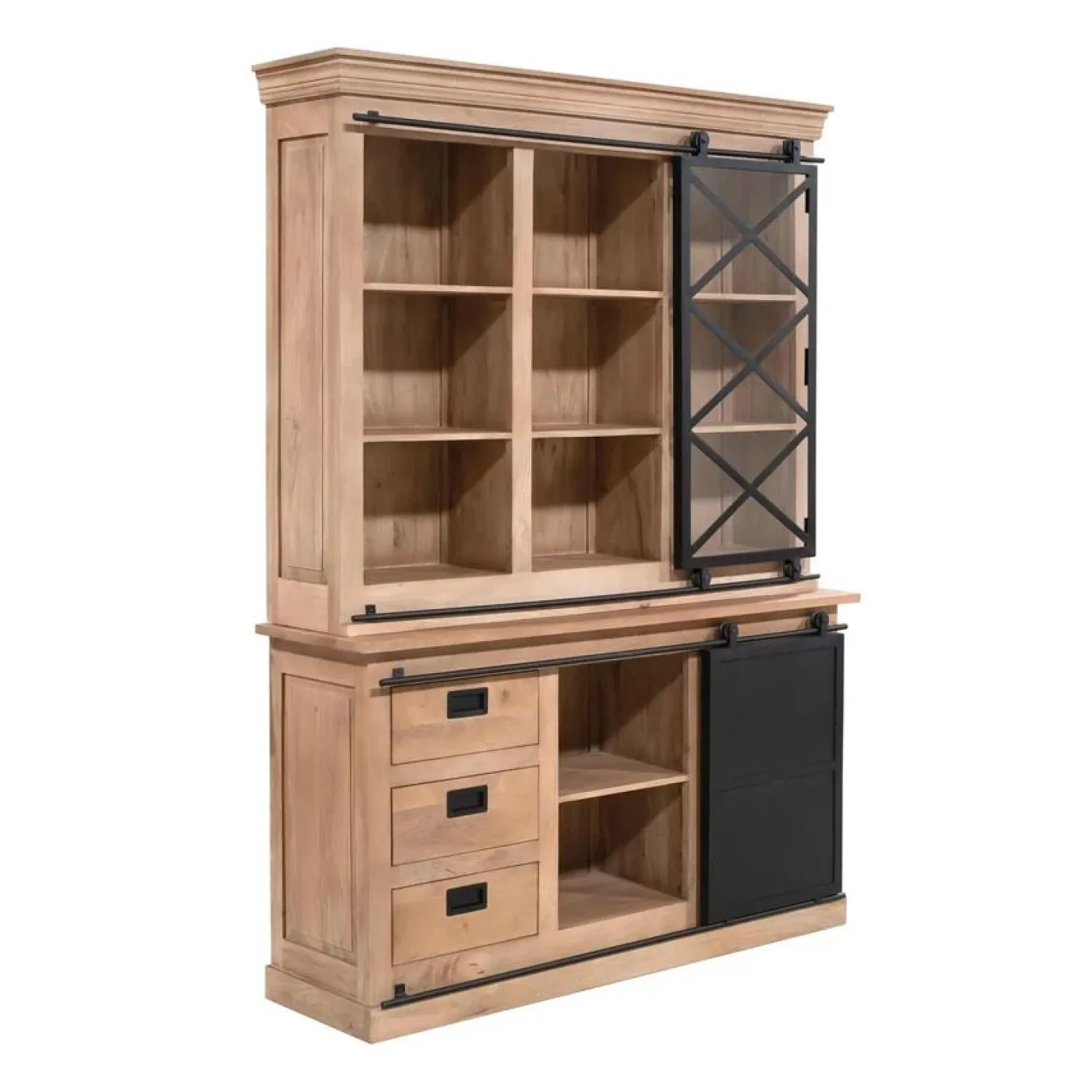 Vitrinekast Trenso Mangohout 160 cm