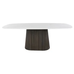 Vittoria Eettafel deens ovaal Keramiek Bruin 215cm