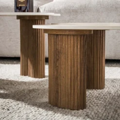 Vittoria Salontafel Aperto Set van 2 keramiek Travertin 102cm