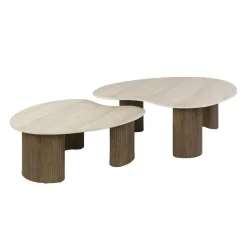 Vittoria Salontafel Aperto Set van 2 keramiek Travertin 102cm