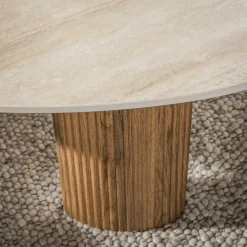 Vittoria Salontafel Aperto Set van 2 keramiek Travertin 102cm