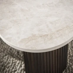 Vittoria Salontafel Organisch Set van 2 keramiek Travertin 88cm