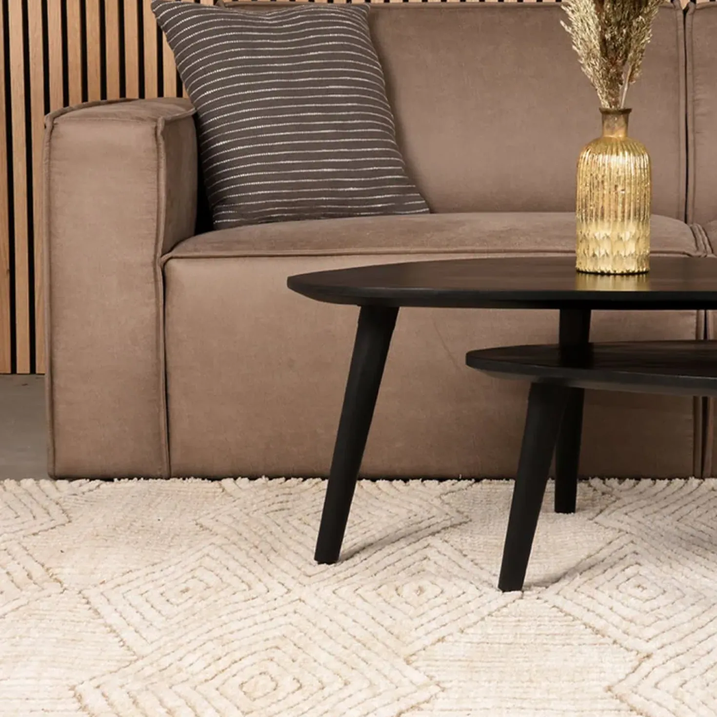 Vloerkleed Cosy Taupe Synthetisch 160x230cm